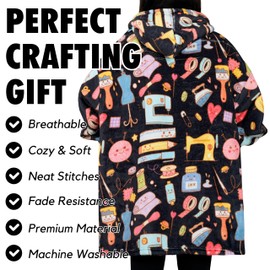 Crafter Gifts for Women, Wearable Blanket Hoodie, Oversized Hooded Blanket, Plush, Cozy, Warm, Soft, One Size - Murder