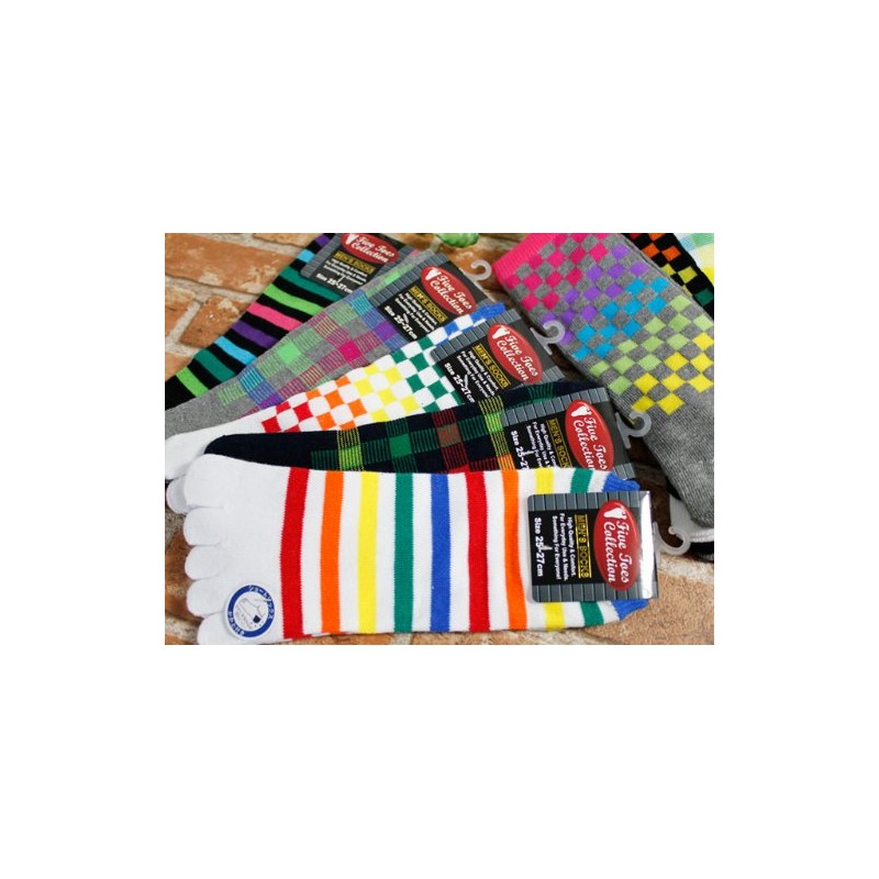 Men's 5 Toe Socks, Set of 10 Pairs, Vivid Color