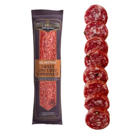 Colameco's All Natural Uncured Sopressata Chub - Humanely Raised, Rich & Robust Italian Flavor - Uncured Sopressatai, 6 oz