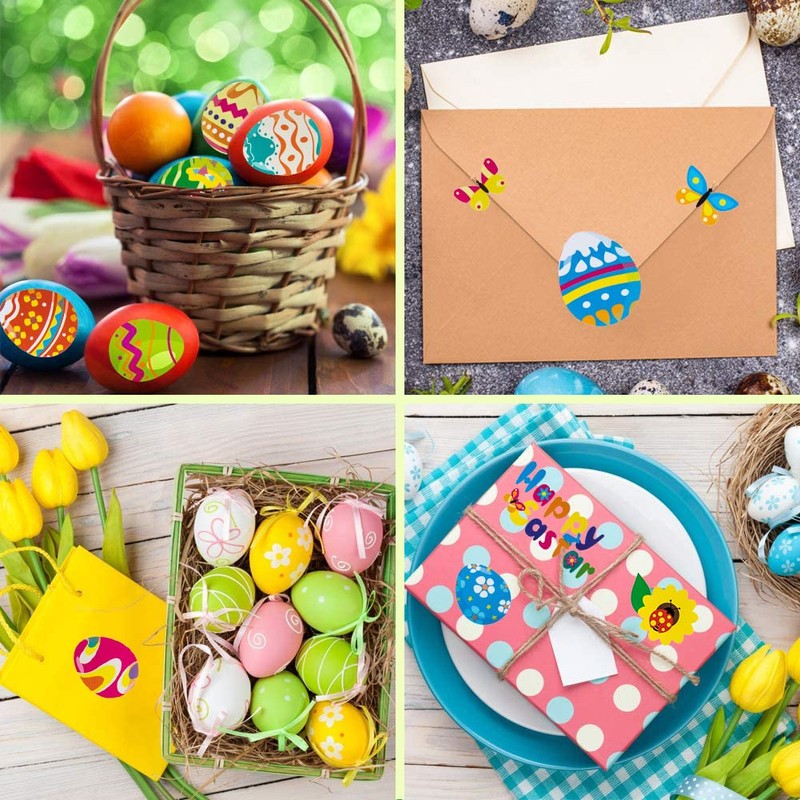 Easter Stickers, Fyvadio 12 Sheets 180 Pieces Easter Bunny Stickers