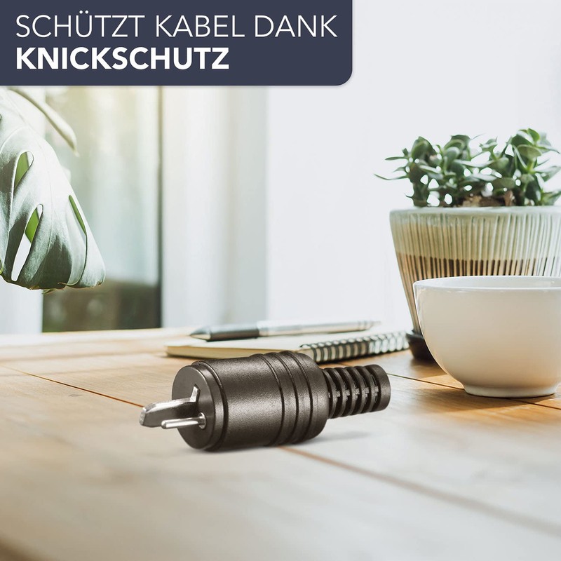 Speaker Plug with Screw Connection Straight Screwable Kink Protection 2.2