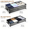 Meetue Under Bed Storage with Wheels, 2 Pack 75L Underbed