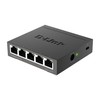 D-Link Ethernet Switch, 5 Port Gigabit Unmanaged Metal Desktop Plug
