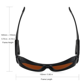 FreeMascot OD 6+ 190nm-550nm / 800nm-1100nm Wavelength Professional Laser Safety Glasses (Style 1B)