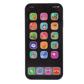 Kids Smart Phone Touchscreen Multi Modes Musical Phone Toy Early Educational Learning Toy Black