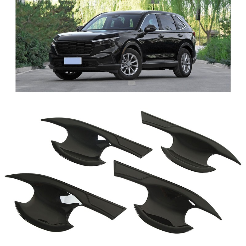 4PCs Car Exterior Door Handle Bowl Protector Glossy Black Cup