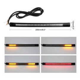 Generic Luz Trasera De Moto Con Intermitentes Luces De Matrícula