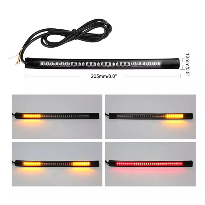 Generic Luz Trasera De Moto Con Intermitentes Luces De Matrícula
