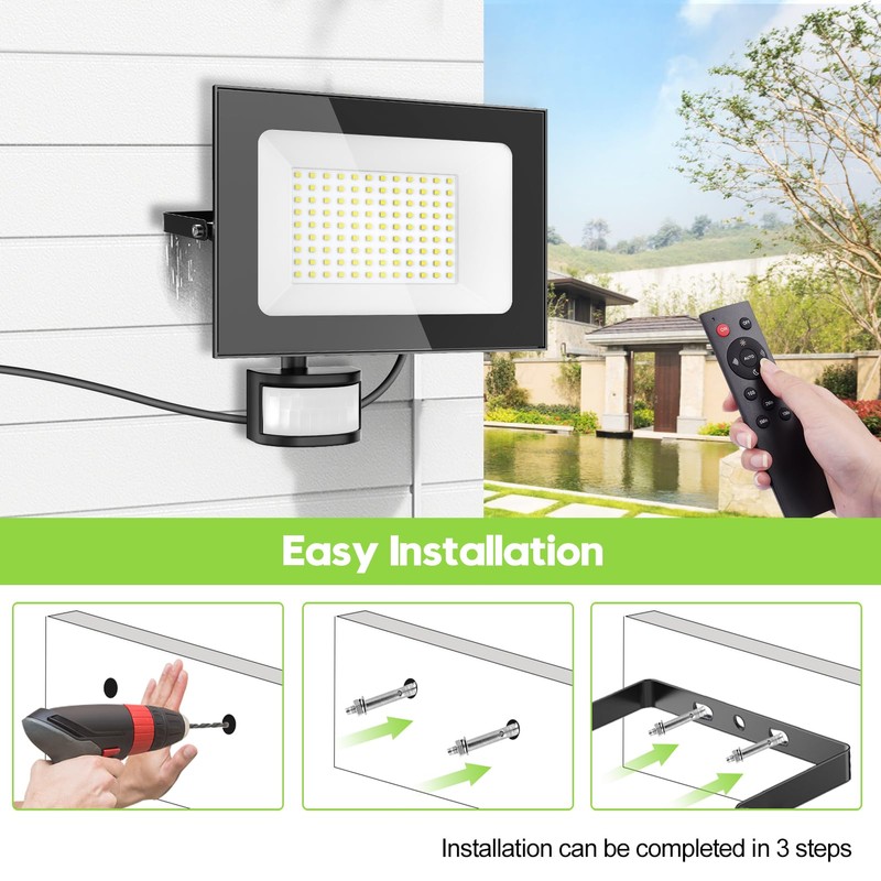 Sararoom 2Pack LED Flood Lights Outdoor, 100W 10000LM Super Bright