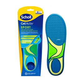 Scholl GelActiv Solette sportive da donna, comode solette da corsa, per piedi freschi e freschi, super assorbimento degli urti e sospensioni con tecnologia GelWave, taglia 35,5 – 40,5