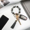 CHUQING Keyring, Women’s Bracelet Key Fob, Beads Bangle Car Pendant,