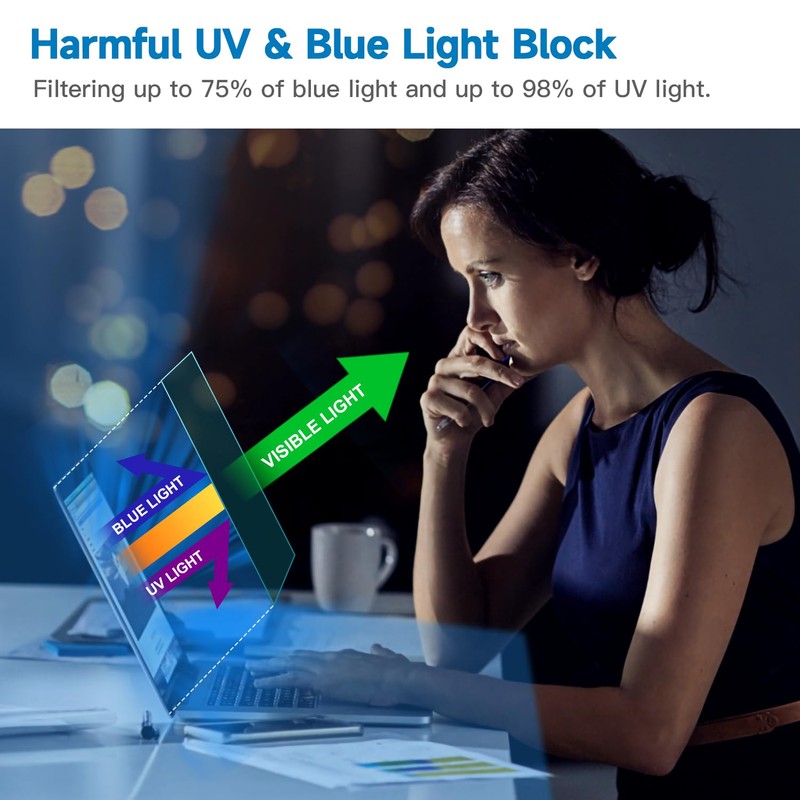 2 Pack 16 Inch 16:10 Anti Blue Light Laptop Screen