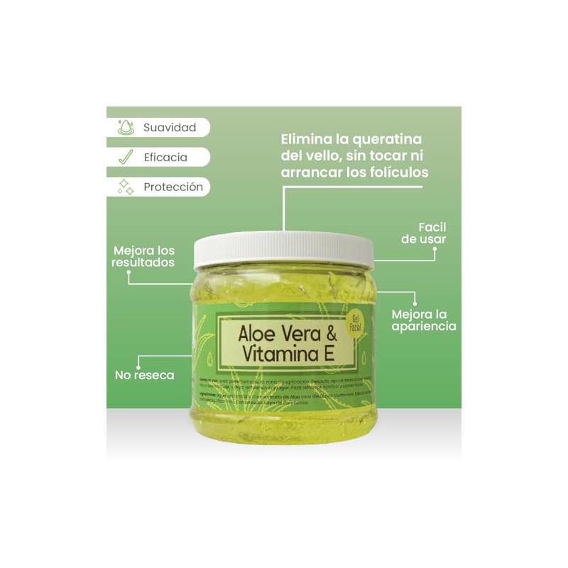 Gel Hidratante Facial De Aloe Vera Con Vitamina E Regenerador