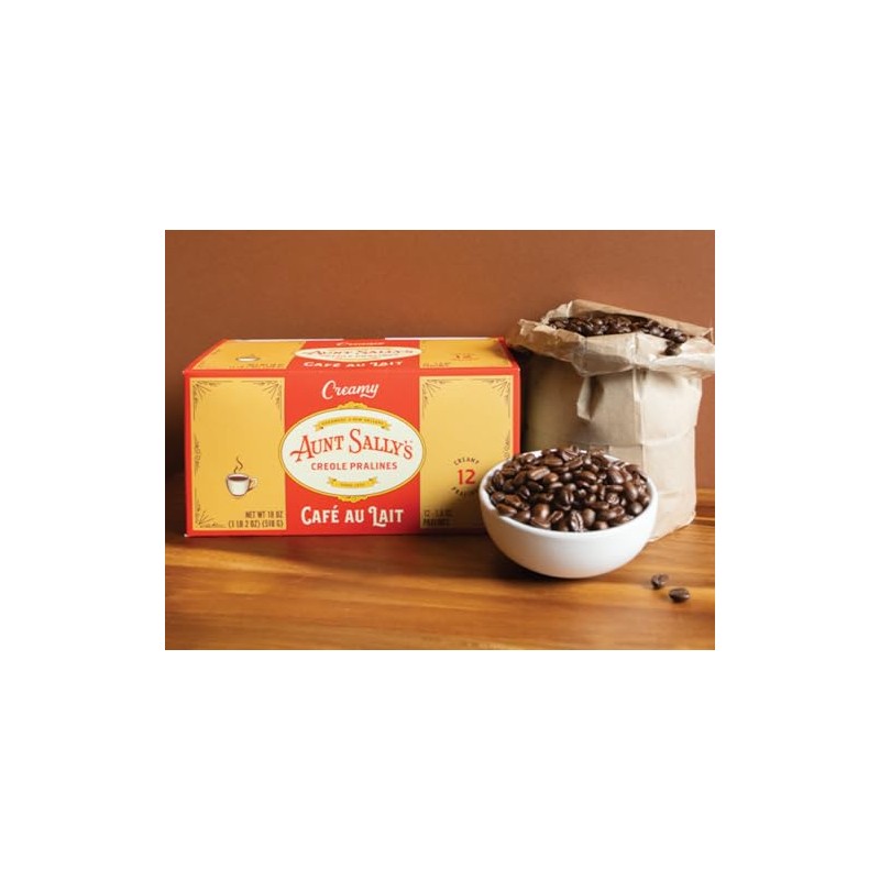 Aunt Sally's Creamy Cafe au Lait Pralines- 12 count box-