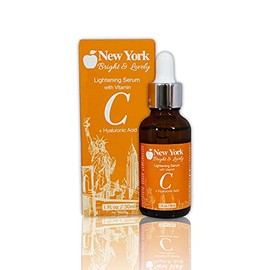 New York Bright & Lovely, Hyaluronic Acid Serum for Face | 1 Fl oz / 30 ml | Anti Aging, Anti Wrinkle, Spotless Treatment, Advanced Formula, with Vitamin C, For Women and Men