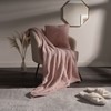 Brentfords Teddy Fleece Throw, Blush Pink, Double, 150 x 200
