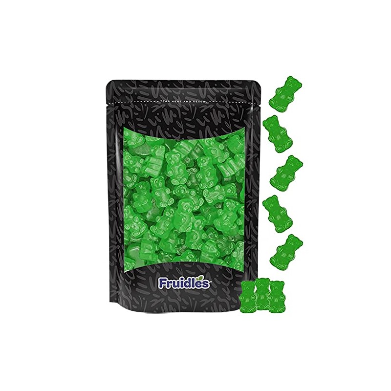 Fruidles Green Apple Gummi Bears Candy, Fruit Flavors Gummies, Allergy