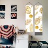 AHANDMAKER Pack of 2 Gold Botanical Tapestry, Boho Leaves Modern