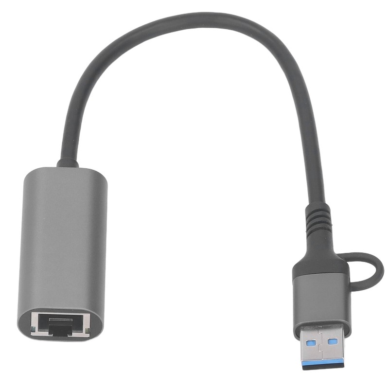 USB to Ethernet Adapter Type C RJ45 1000Mbps Aluminium Alloy