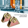2PCS V Groove Wheel Pulley, Galvanized Alloy Steel Track Rail