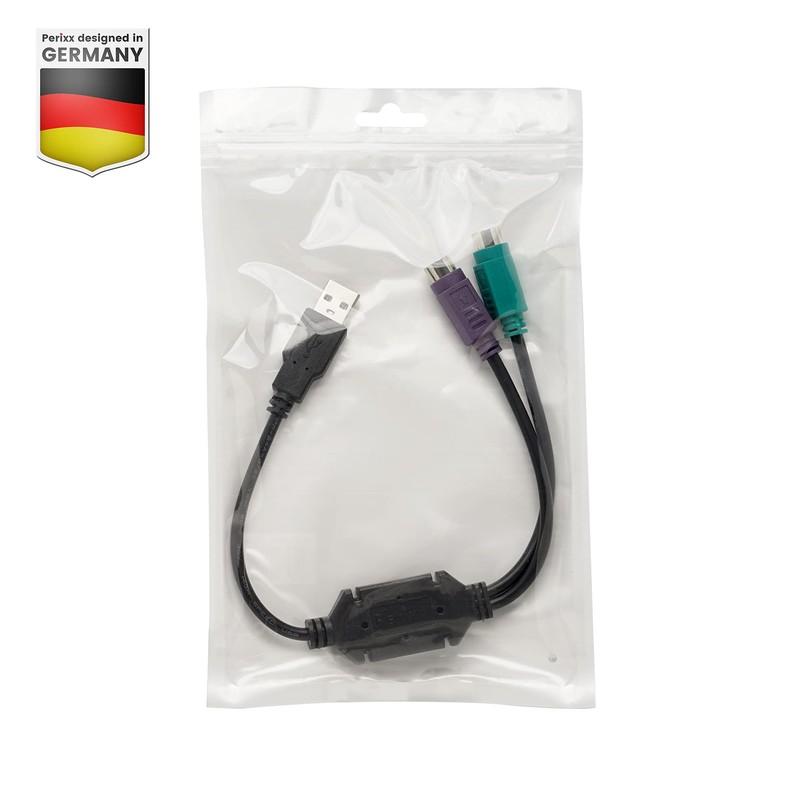 Perixx PERIPRO-705 401 PS2 to USB Converter Adapter KVM Switch, USB IC Built-In