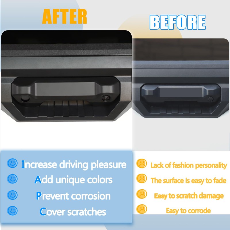 LLKUANG ABS Car Tailgate Handle Decorative Cover Fit for Toyota
