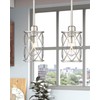 Osimir Brushed Nickel Pendant Lights Kitchen Island 3 Pack, Glass