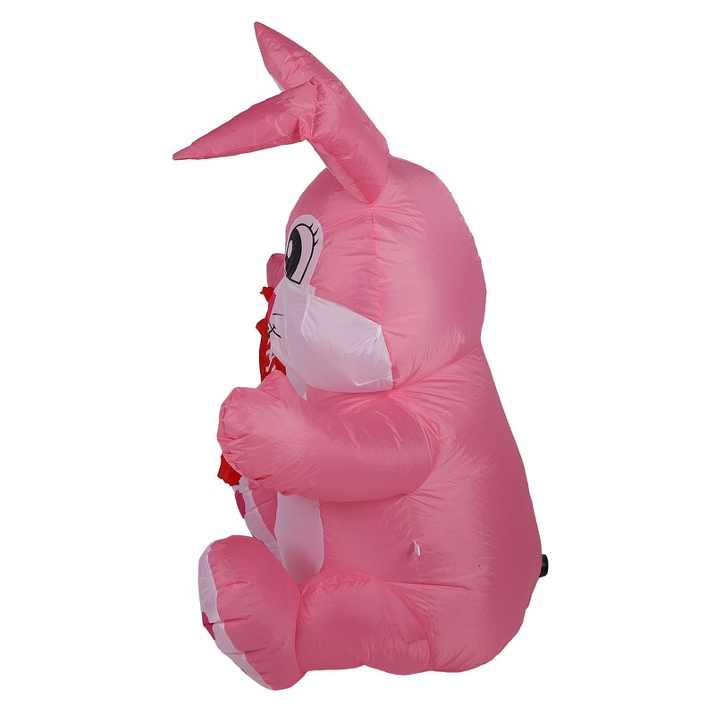 4.9ft Easter Inflatable Bunny Happy Easter Bunny Decoration Outdoor Blow