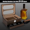 COOL KNIGHT Cigar Humidor with Front Hygrometer, Cigar Humidifier and