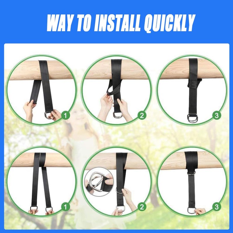 6 Sets Tree Swing Straps Hanging Kit Strap, 50cm x