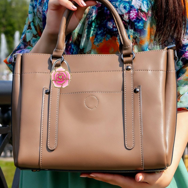 ORFOFE 2pcs Handbag Coat Hanger White Bracket Roses