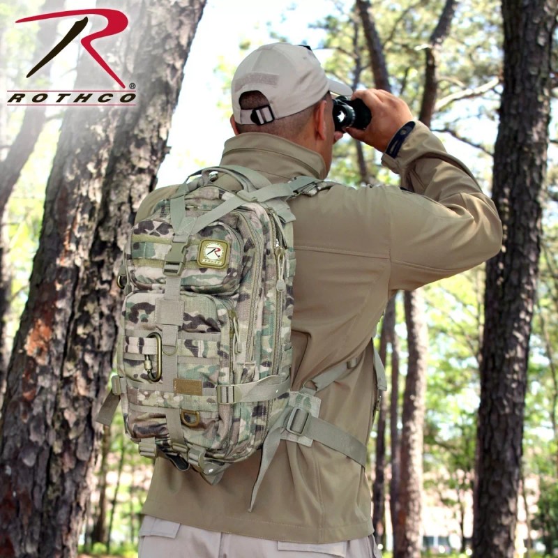 Rothco Mochila Tactica Asalto Mediana 600d Black Camo Rothco