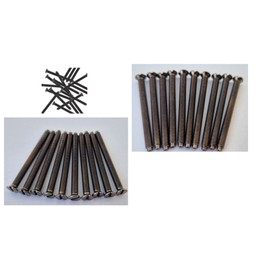 Pack of 10 Electrical Screws 40mm Black Nickel M3.5 Long Socket Screw Switch Plugs Fixings Flat Slotted Head Fully Threaded Bolt