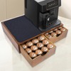 Wooden Coffee Pod Holder Drawer With Silicone Non-Slip Pad,K Cup