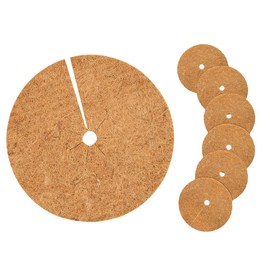 Abiyou 6 pieces round coconut fibre mat, 30 cm coconut mats for plants, coconut mat, winter protection, coconut mat, plant protection, winter protection, coconut mat, for plant protection, cold