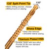 Rocaris 6 Pack Titanium Coated HSS Twist Drill Bits, 3-8mm