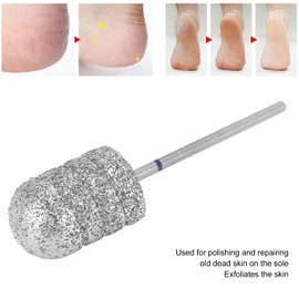 Nagelbohrer aus Edelstahl, Polierkopf-Zubehör Zum Entfernen Abgestorbener Haut an den Füßen, Hohe Temperatur, Peeling Abgestorbener Haut an den Füßen, Schwielen (B3C)
