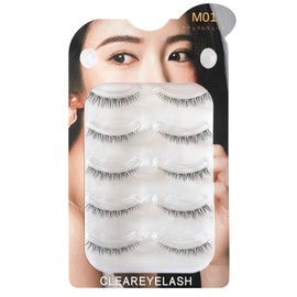 CLEAREYELASH Natural False Eyelashes 3D 3D Matsueku 5 Pairs (M01 Natural Cute)