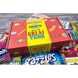 RETRO CANDY YUM ~ 1984 41st Birthday Nostalgic Candy Gift Basket Box 80s Assortment from Childhood for 41 Year Old Woman or Man Born 1984 JR