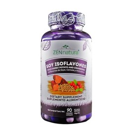 ZEN NATURA  ISOFLAVONAS DE SOYA CON CAMOTE Y ARANDANO 90 CAPS DE 500 MG - Producto Original de Alta Calidad, Entrega Rápida y Segura, Garantía Incluid