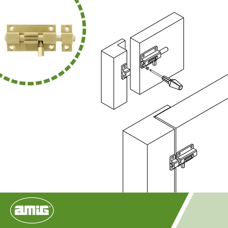 Amig - Brass Door Bolt | Bolt Mod. 700 |