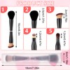 Travel Makeup Set,4 In 1 Makeup Brush Kit Including Foundation/Blush