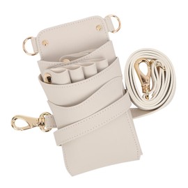 DEEDS Siena No. 393 Scissor Case Professional Manufacturer in Japan, Milkrate, 4-6 Pieces, Scissor Case, Hairdresser, Trimmer, beige, Durable PU Leather