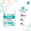 H. PYLORI FIGHT Lactobacillus Reuteri Probiotic Acid Stomachache 60ct SUPERSMART