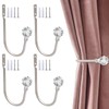 Curtain Holdbacks 4 Pack Curtain Tieback Hooks Crystal Curtain Holdbacks