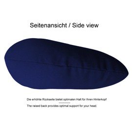 Lemos Home Neck Pillow with Microfibre Filling Neck Pillow, Comfortable Travel Pillow for Airplane, Car, Office, Ideal for Camping, Holiday and Travel Gadgets (Navy Blue)