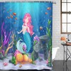 ArtSocket Mermaid Bathroom Set with Shower Curtain and Rugs Accessories,