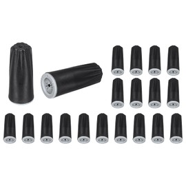 MECCANIXITY 20Pcs Waterproof Wire Connector, Cable Terminal Connectors 24-12AWG Twist Nut Caps for Landscape Light, Water Irrigation, Black