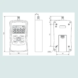 Small Digital Push Pull Force Gauge Portable Dynamometer Gauge -2-500N Pull Tester Kilogram Pull Tester