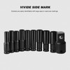 1/2 Inch Drive Hex Impact Socket Set 10-Piece Deep Socket